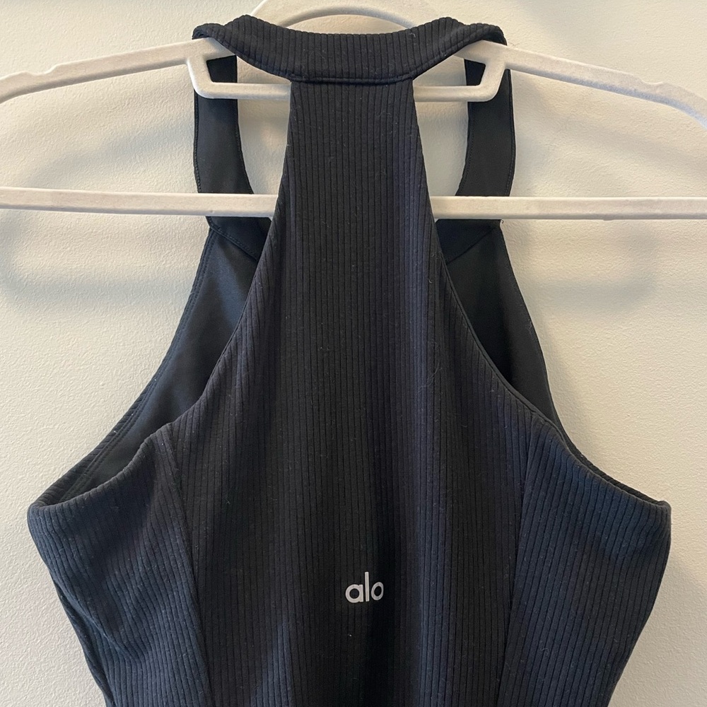 Alo Yoga Ribbed Insight Tank - Black - Size S - Picture 5 of 6
